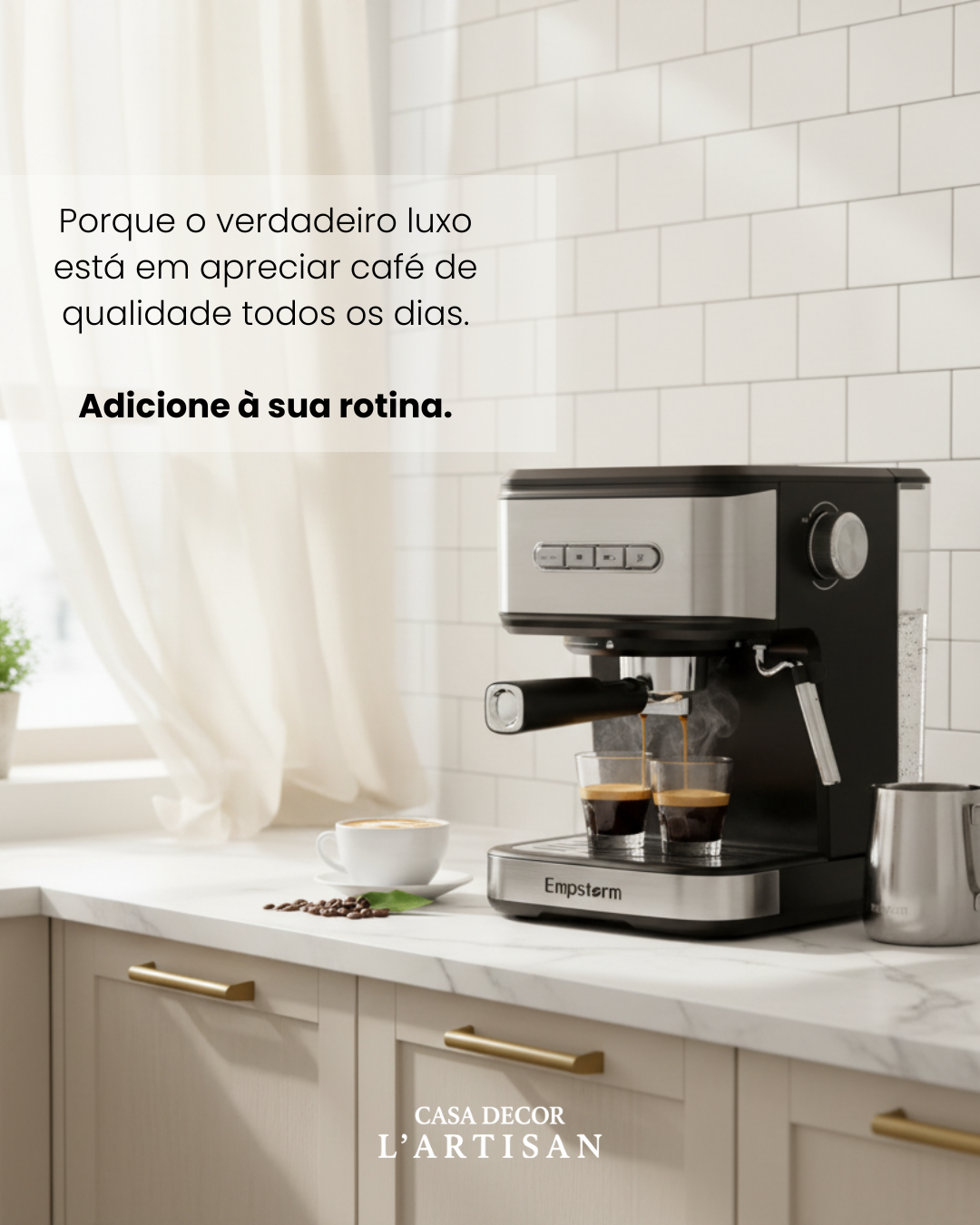 Cafeteira Expresso Empstorm com Vaporizador