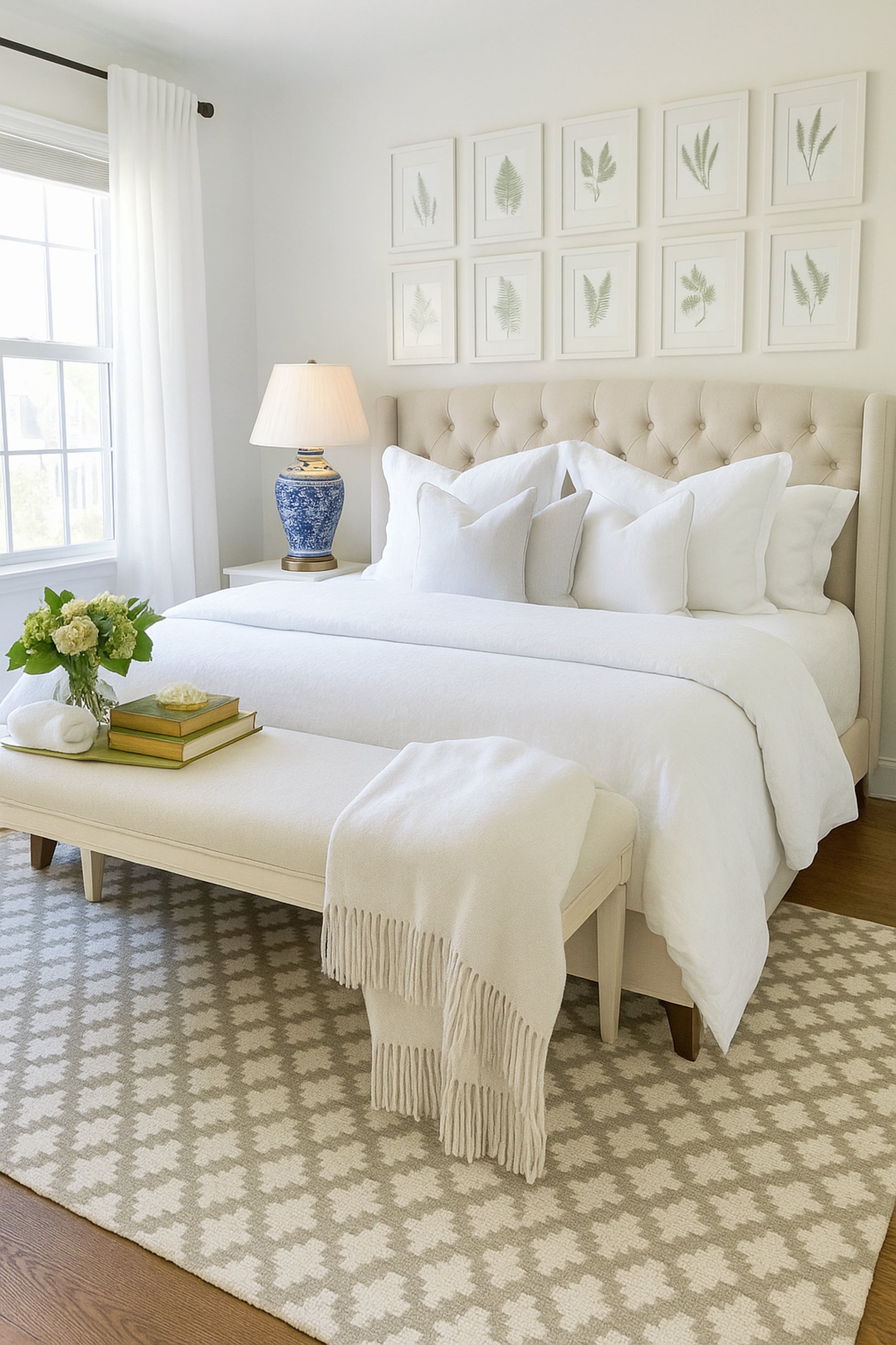 Abajur de Porcelana Estilo Oriental