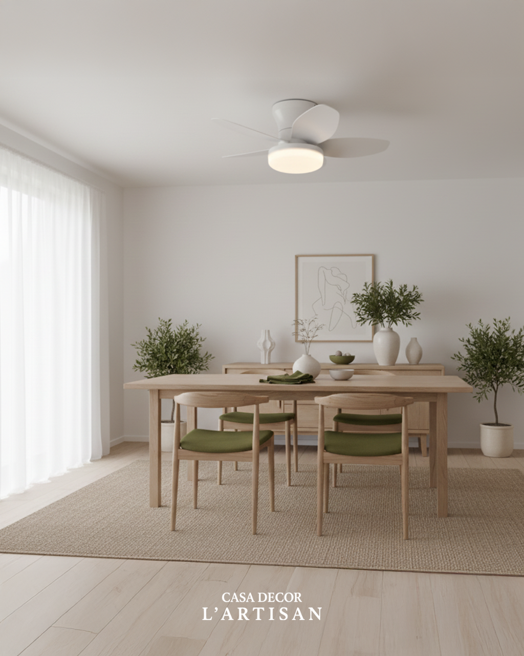 Ventilador de Teto com Luz LED de 65 cm