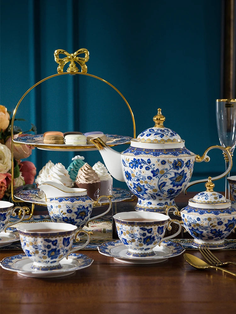 Conjunto de Chá em Porcelana Fina Inglesa