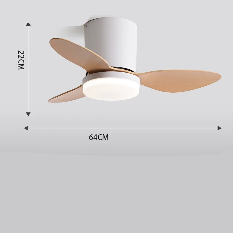 Ventilador de Teto Moderno com LED Integrado