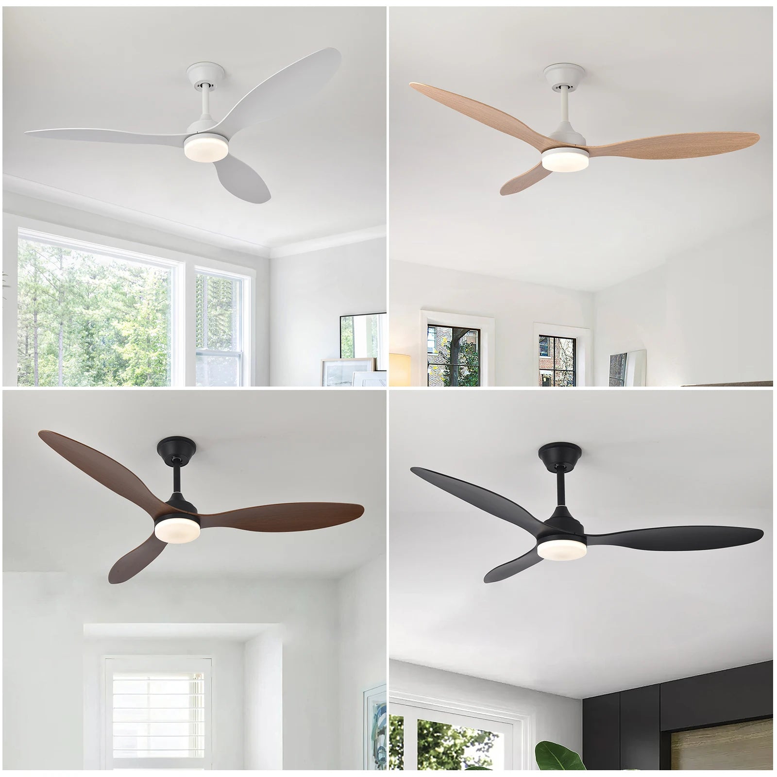 Ventilador de Teto com Luz LED, Controle Remoto e Bivolt Automático