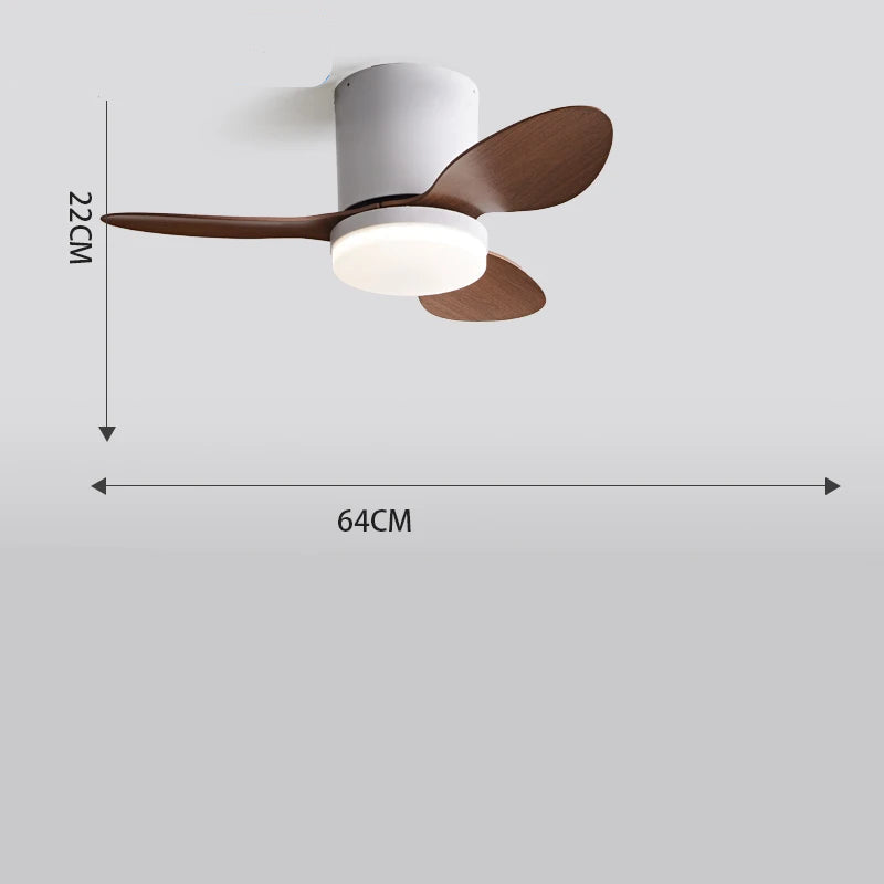 Ventilador de Teto Moderno com LED Integrado