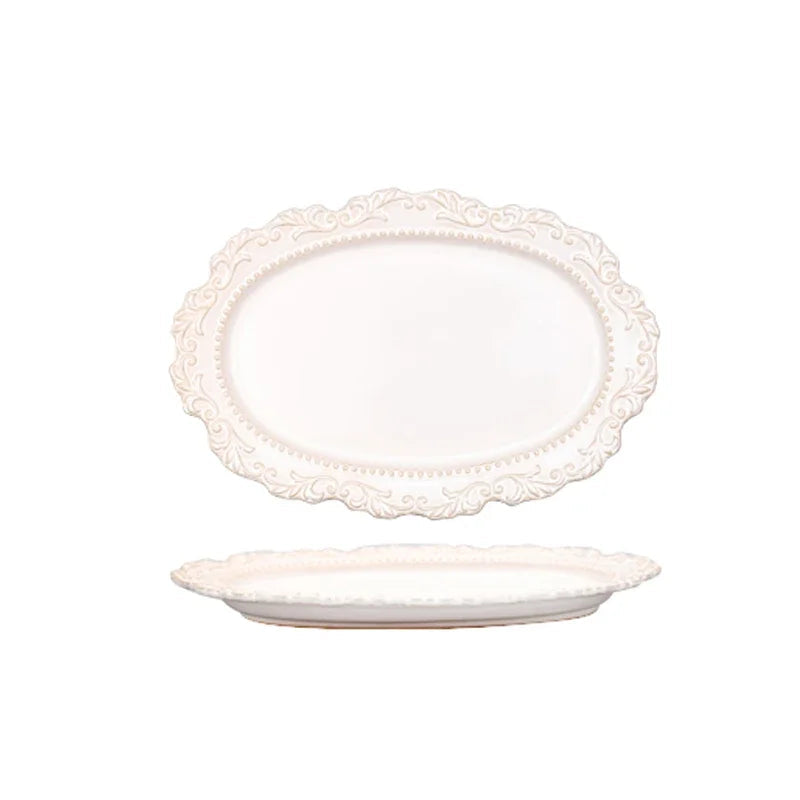 Louça em Cerâmica com Relevo Vintage