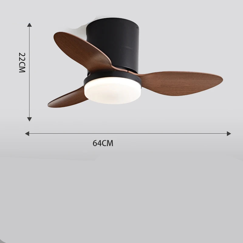 Ventilador de Teto Moderno com LED Integrado