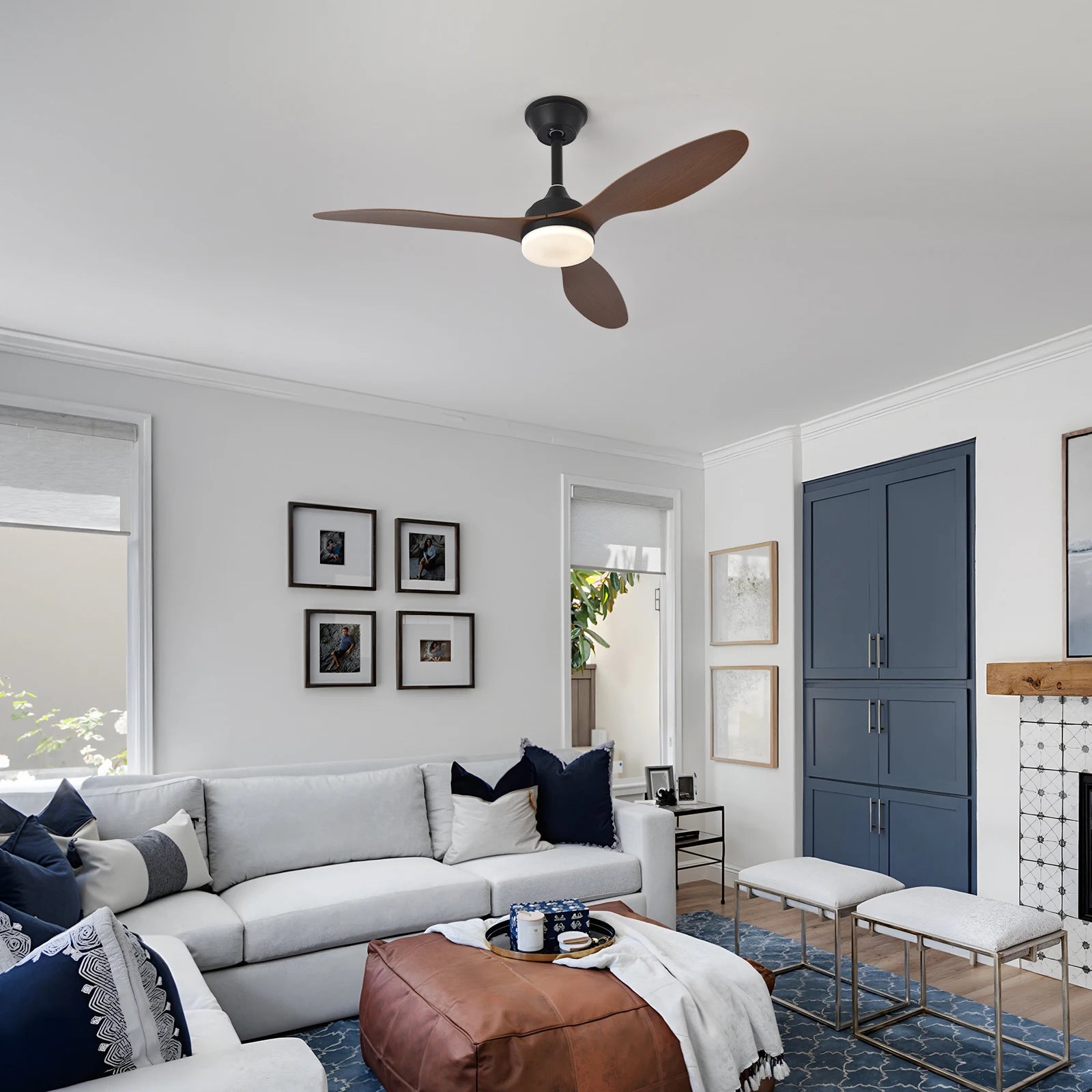 Ventilador de Teto com Luz LED, Controle Remoto e Bivolt Automático