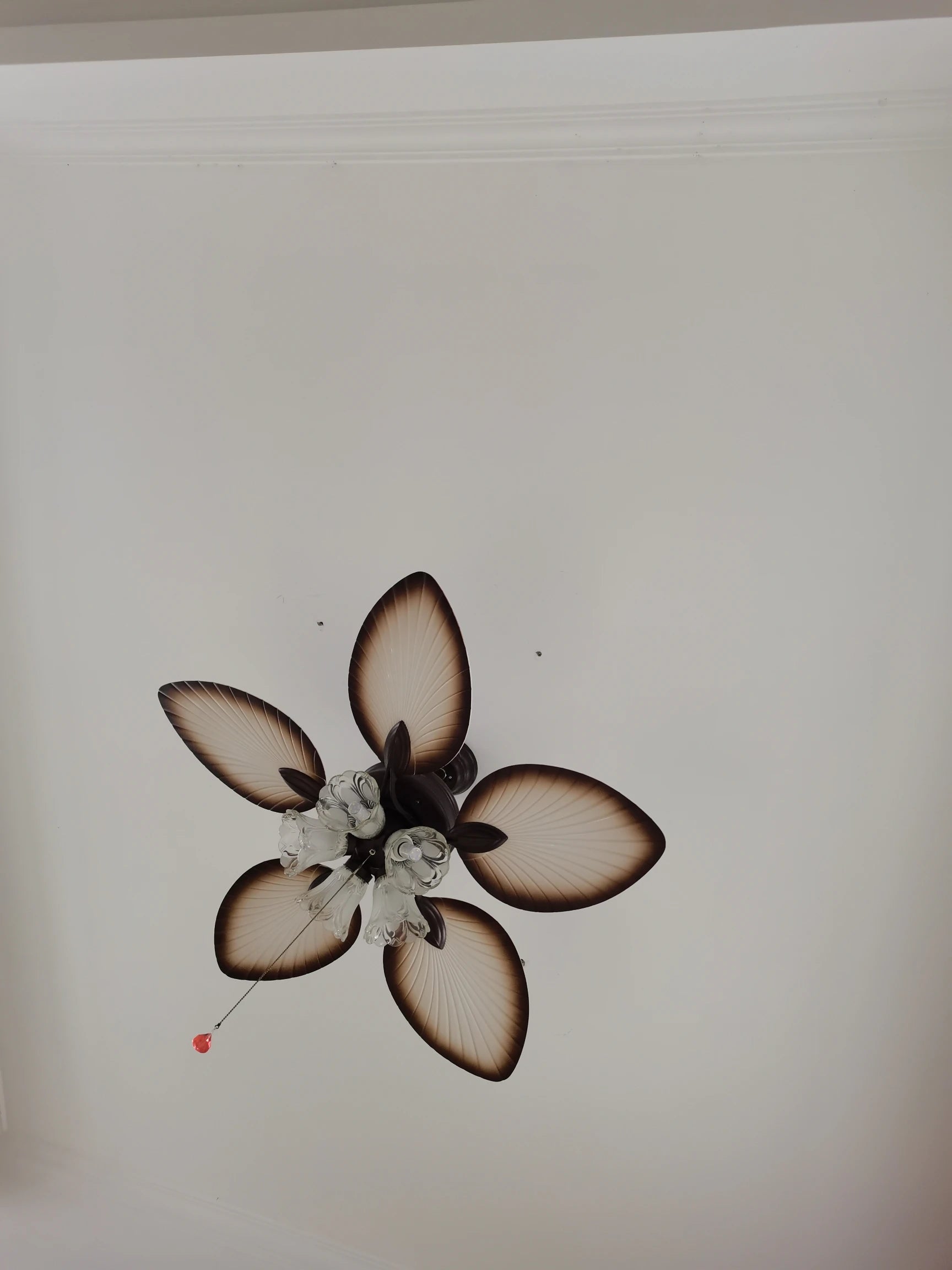 Ventilador De Teto Retro Com Asas De Madeira E Luz Integrada Estilo Clássico E Rústico Para Sala De Estar Quarto