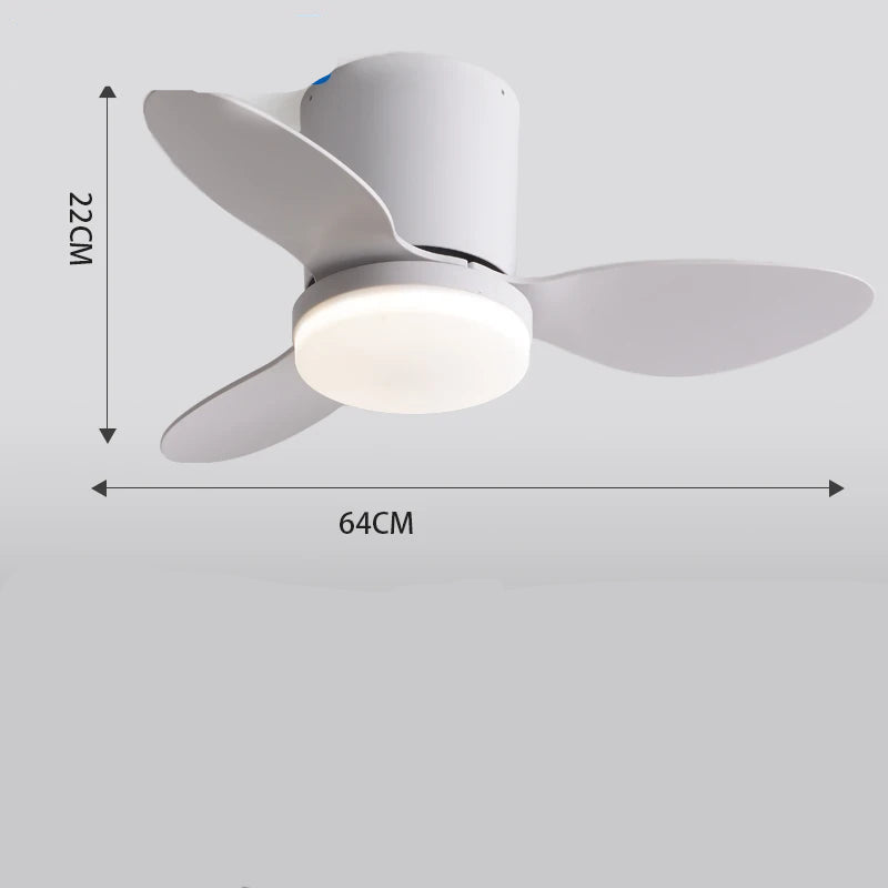Ventilador de Teto Moderno com LED Integrado