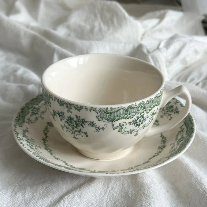 Louças Estilo Europeu Floral Verde