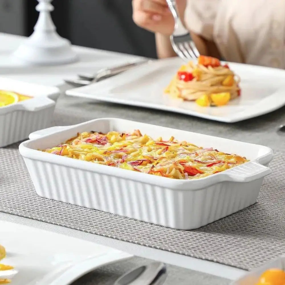 Assadeira Retangular em Cerâmica com Alças