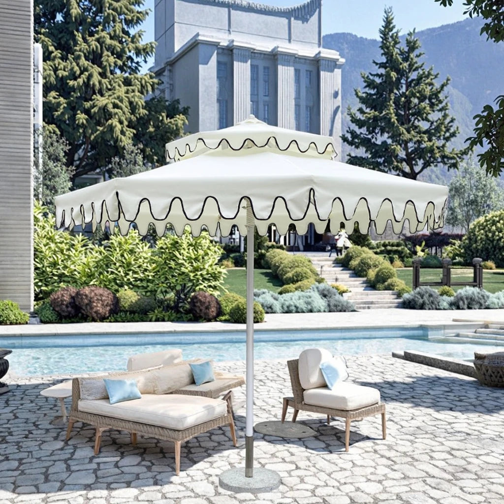 Guarda-Sol Duplo com Franja Decorativa