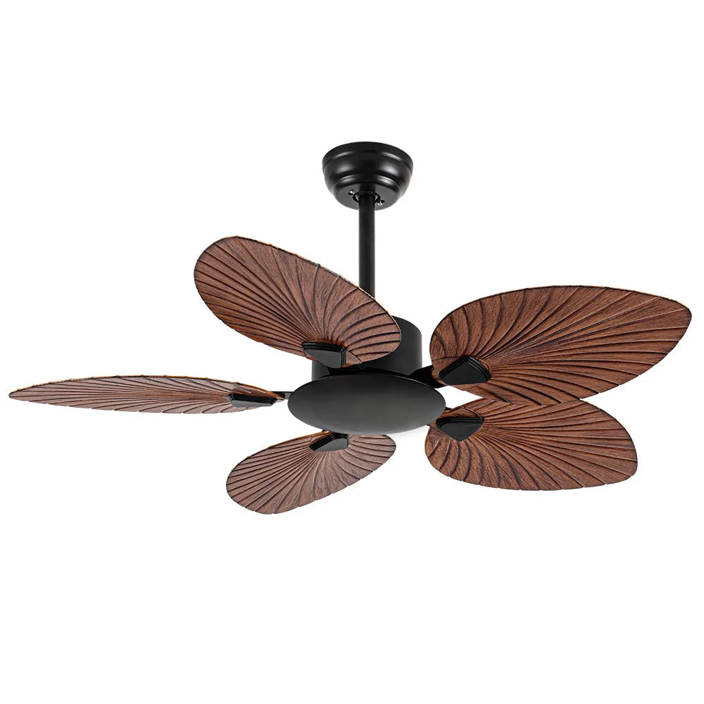 Ventilador de Teto Silencioso Estilo Retrô Americano – Alta Ventilação Sem Luminária