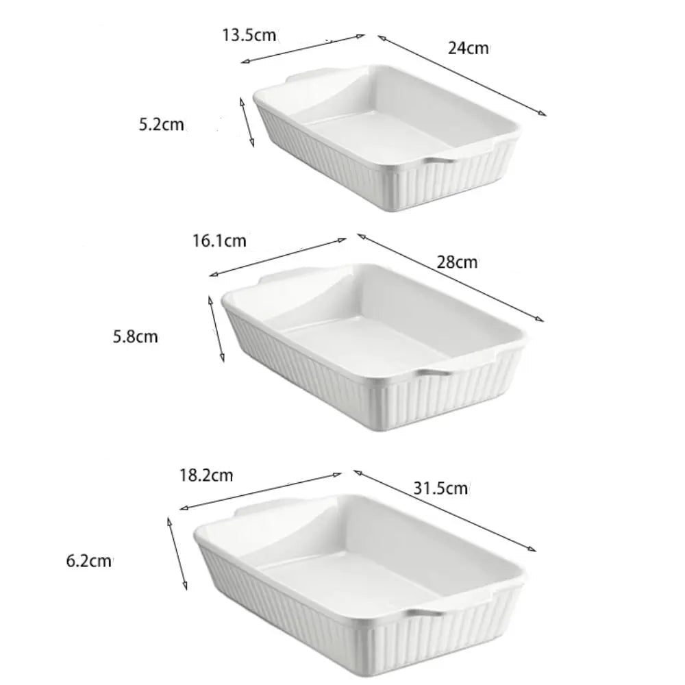 Assadeira Retangular em Cerâmica com Alças