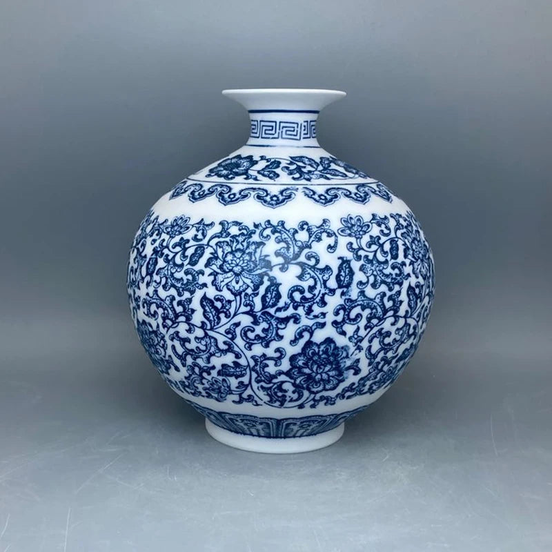 Vaso Decorativo de Porcelana Estilo Oriental