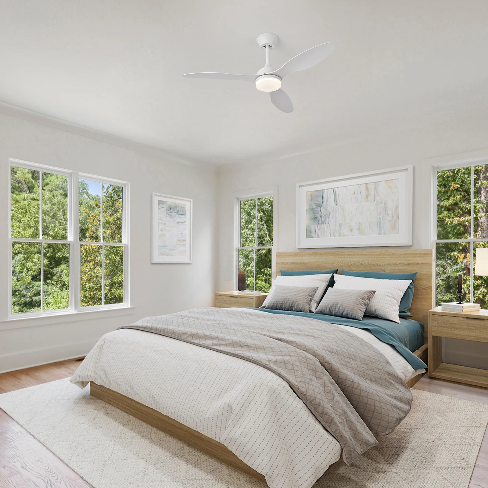 Ventilador de Teto com Luz LED, Controle Remoto e Bivolt Automático